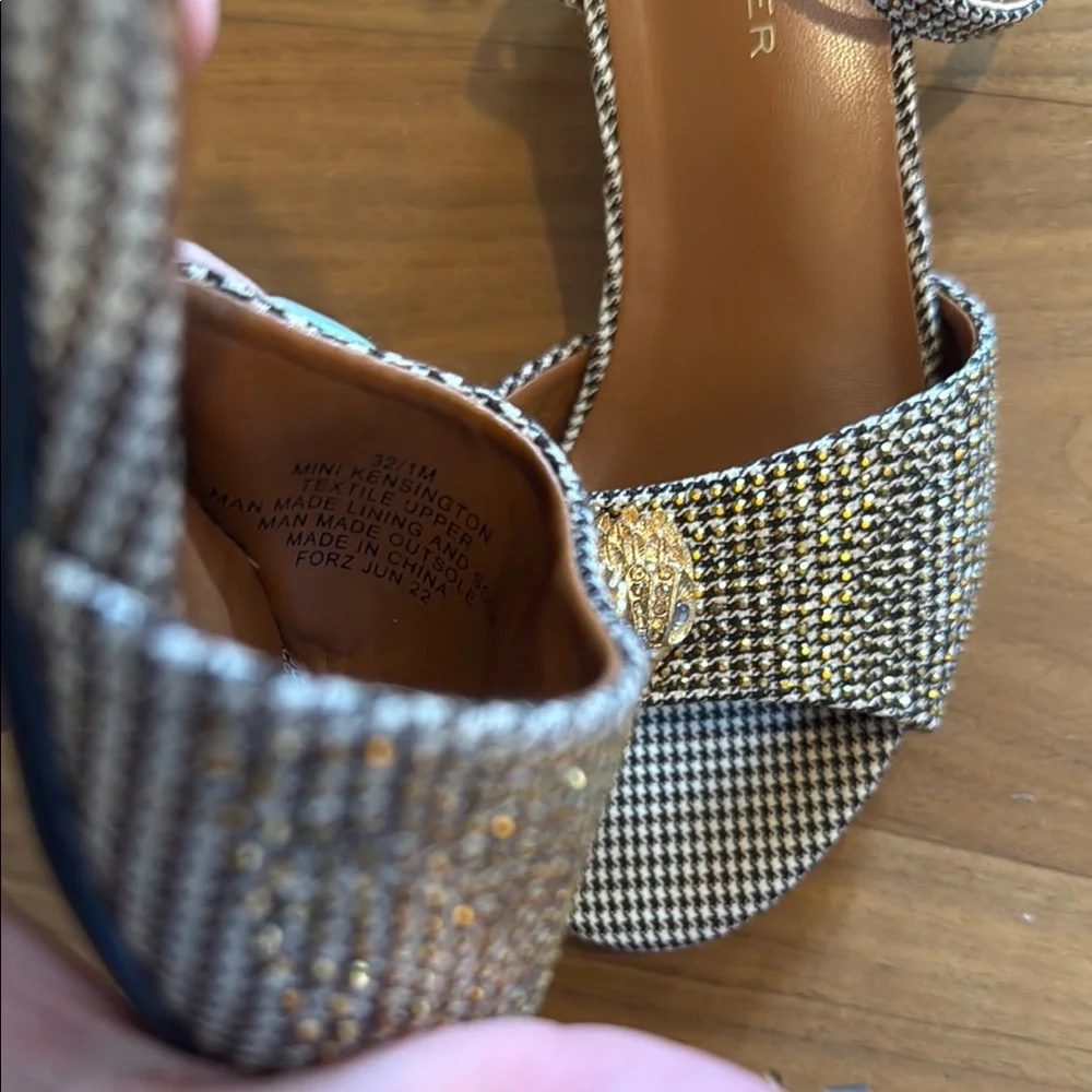 Kurt Geiger London crystal embellished eagle Heels with crystal ankle straps